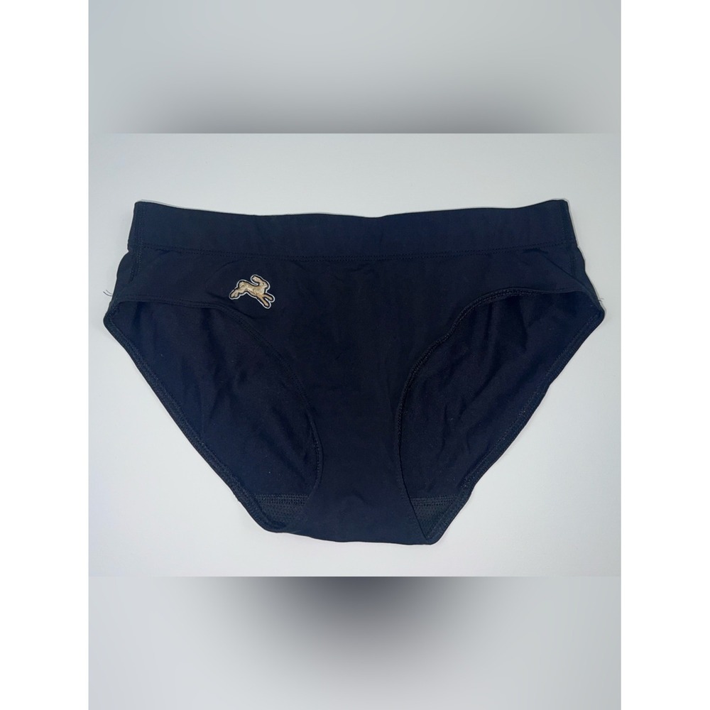 Tracksmith Womens Running Briefs Black Performance Training Hare Logo Small